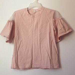 Tiny butterflies sleeves shirt